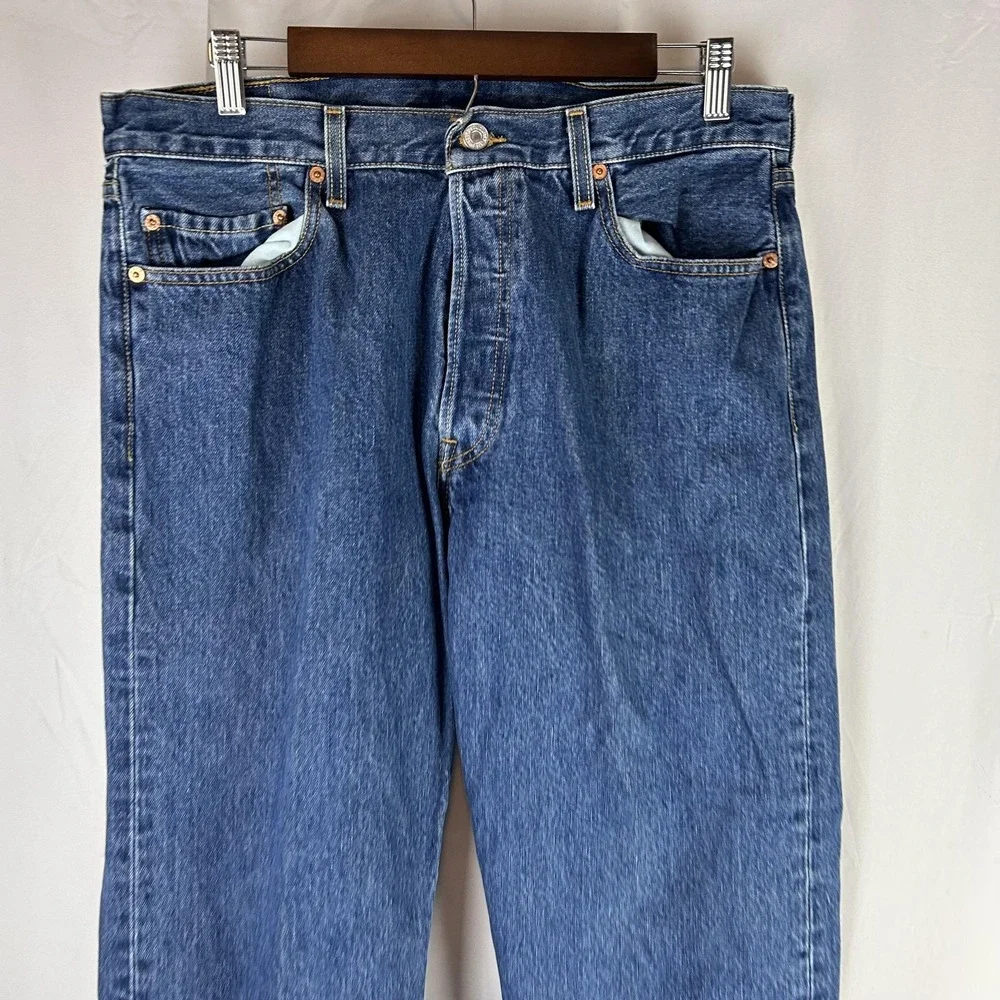 VTG Levis 501‎ Jeans Mens 36x30 (fit 34x30) Blue Button Fly Straight Leg Denim